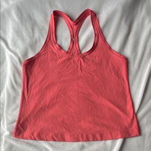 Pink Lululemon cool racerback II shorter length in raspberry cream